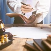 Lawyer Preparing for a Trial