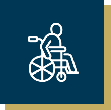 Patient on wheelchair icon