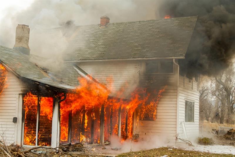 Fully involved home structure fire.