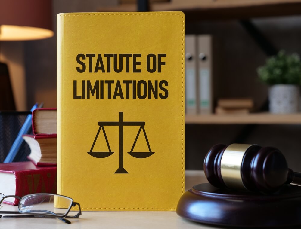 Statute of limitations book representation concept